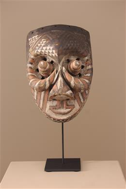 Masque Kuba - Décoration africaine- Déco tribale - Art ethnique - Art africain traditionnel - Sculpture d'art premier 
