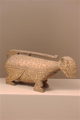 Léopard Bénin - Décoration africaine- Déco tribale - Art ethnique - Art africain traditionnel - Sculpture d'art premier 